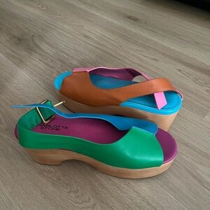 Charlotte Stone Colorful Platform Sandals